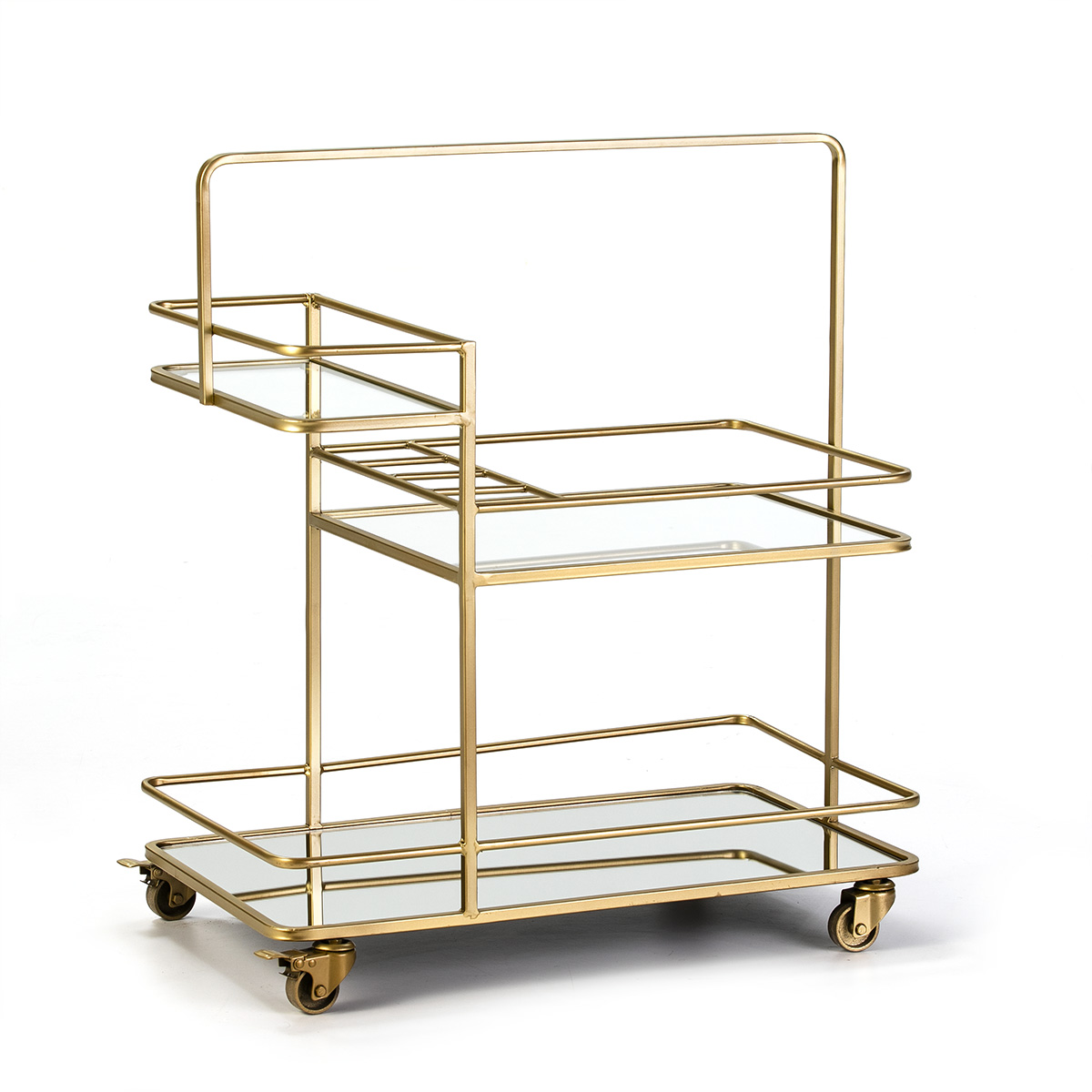 Camarera 70x42x81 Espejo/Metal Dorado