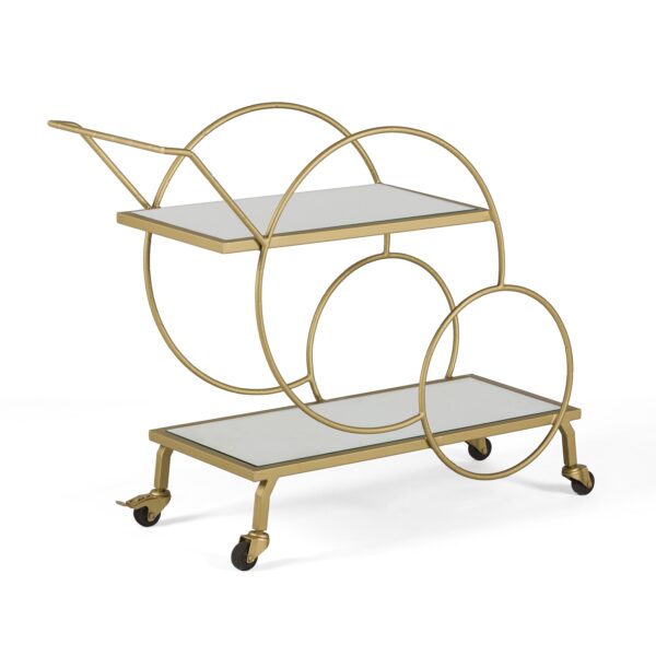Camarera 81x35x76 Espejo/Metal -- Dorado