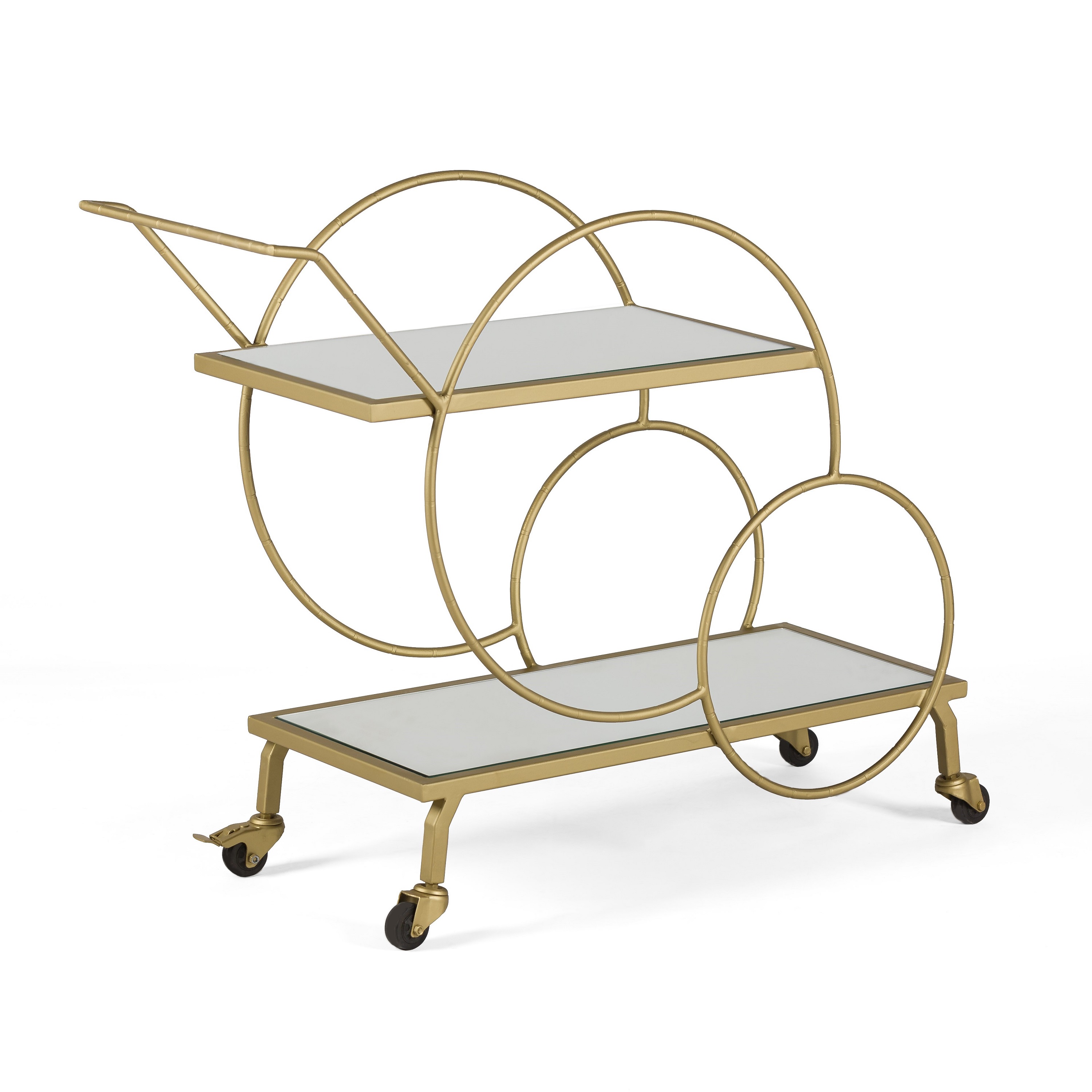 Camarera 81x35x76 Espejo/Metal -- Dorado