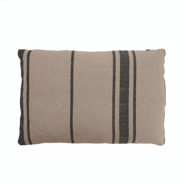 Cojín 60x40 Tela Crema/Negro