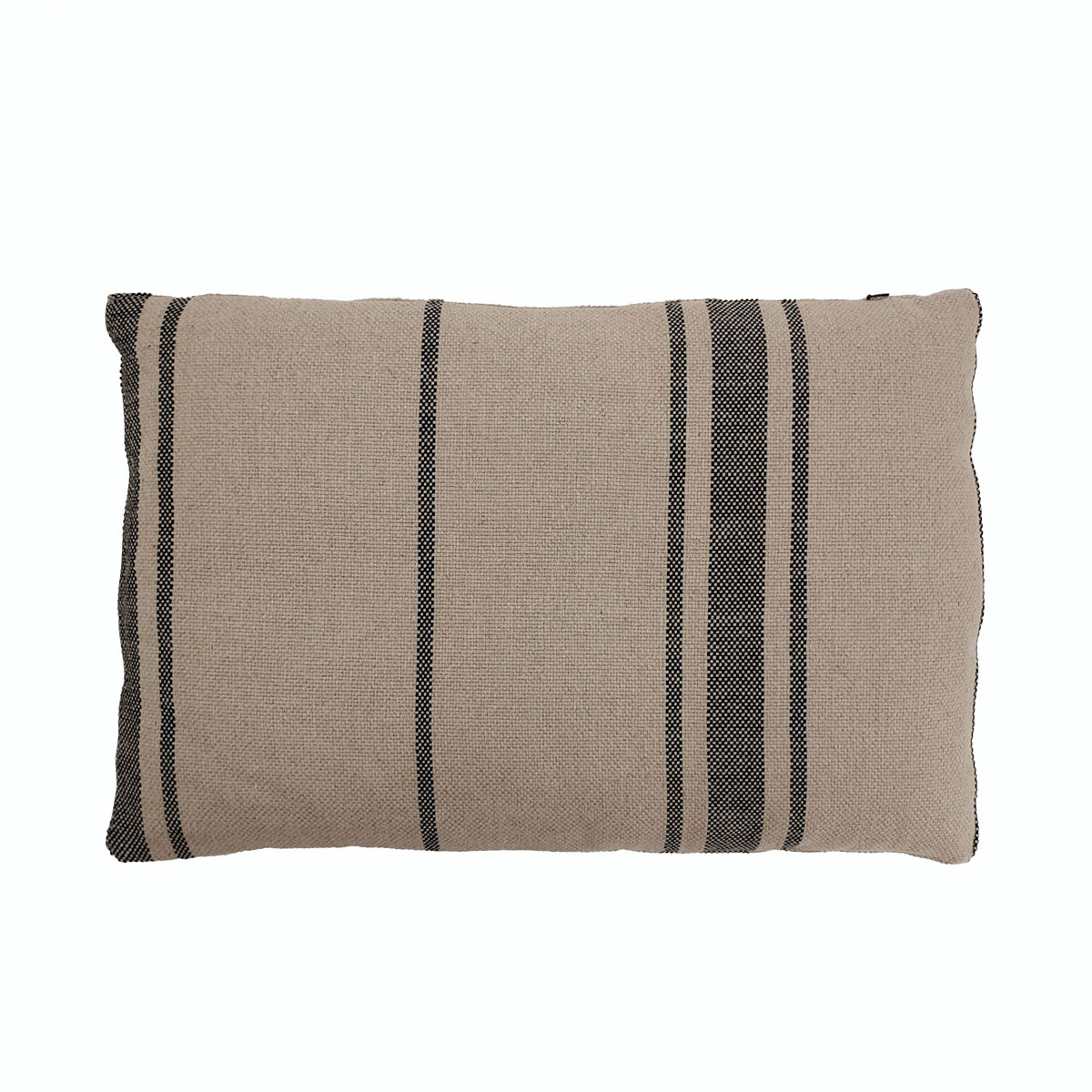Cojín 60x40 Tela Crema/Negro
