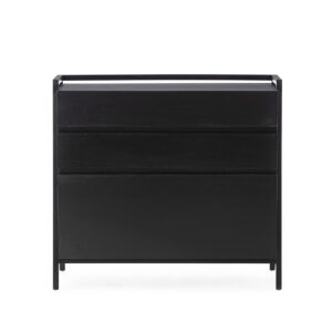 Cómoda 108x46x98 Madera de Cedro -- Negro