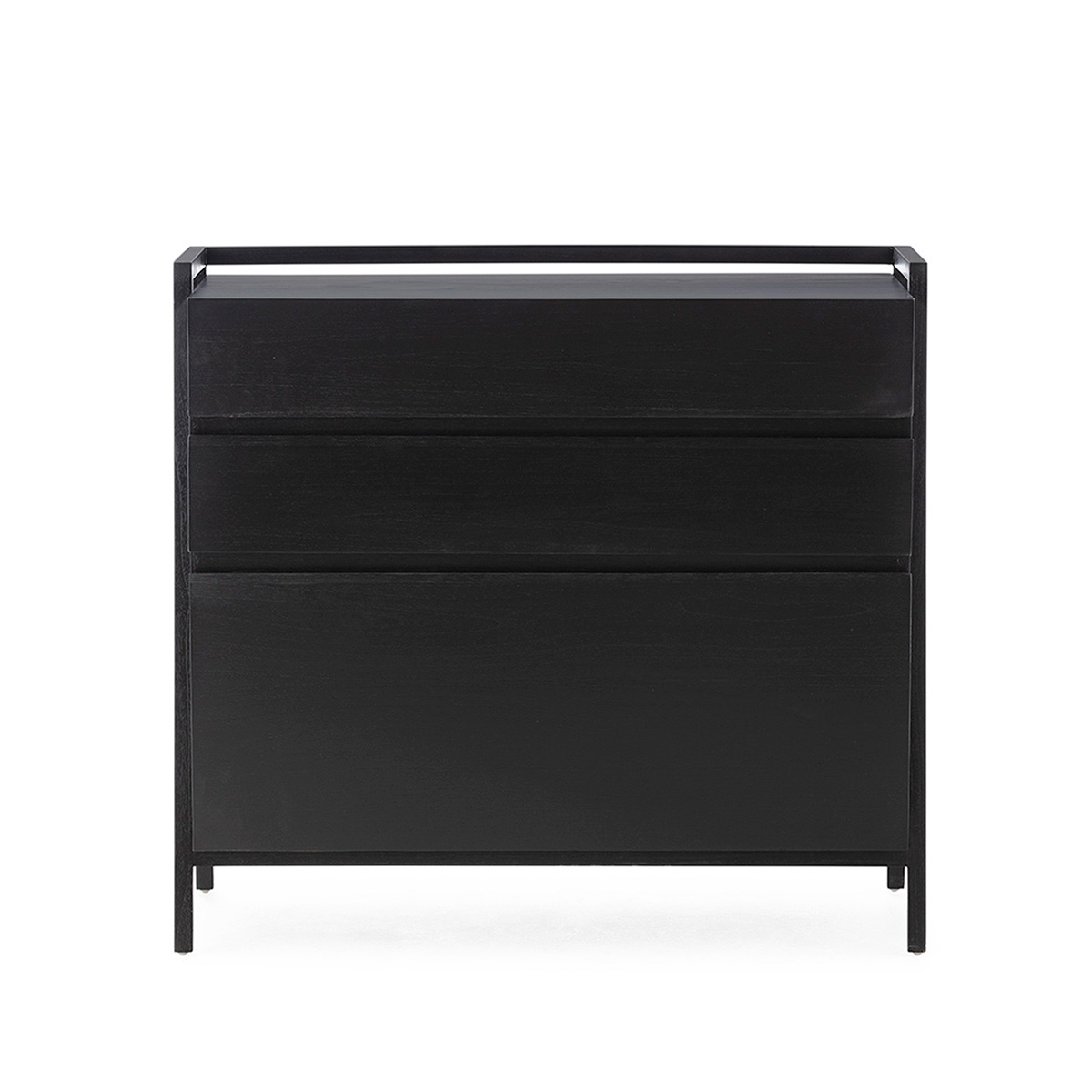 Cómoda 108x46x98 Madera de Cedro -- Negro