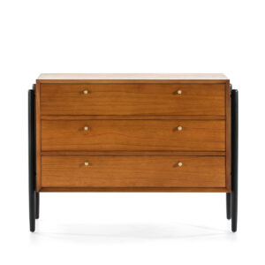 Cómoda 125x45x90 Madera Marrón/Negro