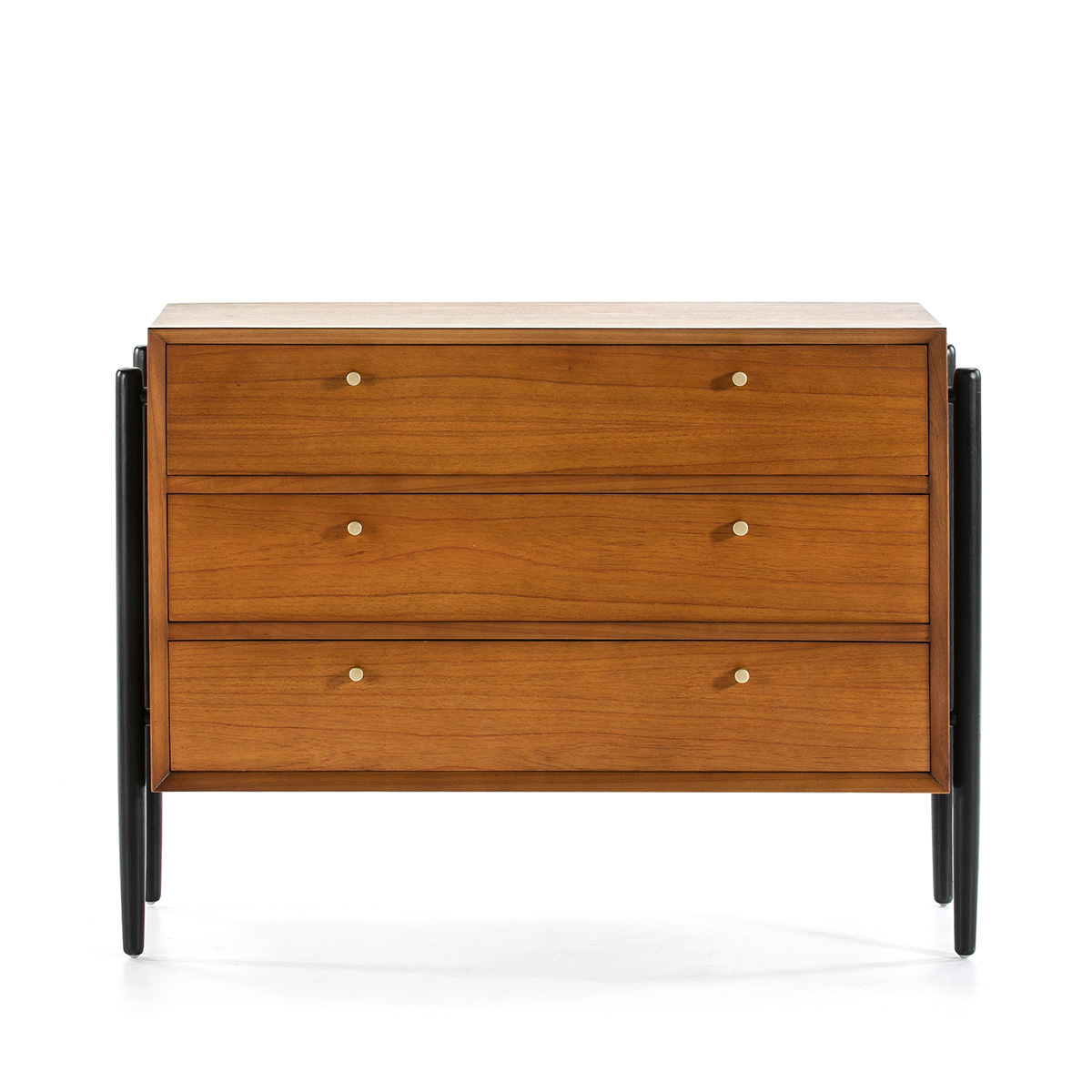 Cómoda 125x45x90 Madera Marrón/Negro
