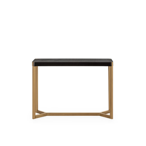 Consola 108x36x76 Metal/Madera de Abeto -- Dorado/Negro