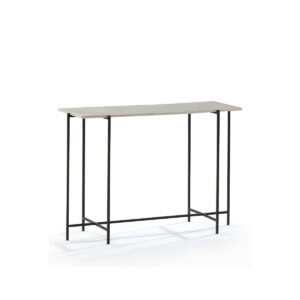 Consola 109x38x76 Metal Negro/Mármol Blanco