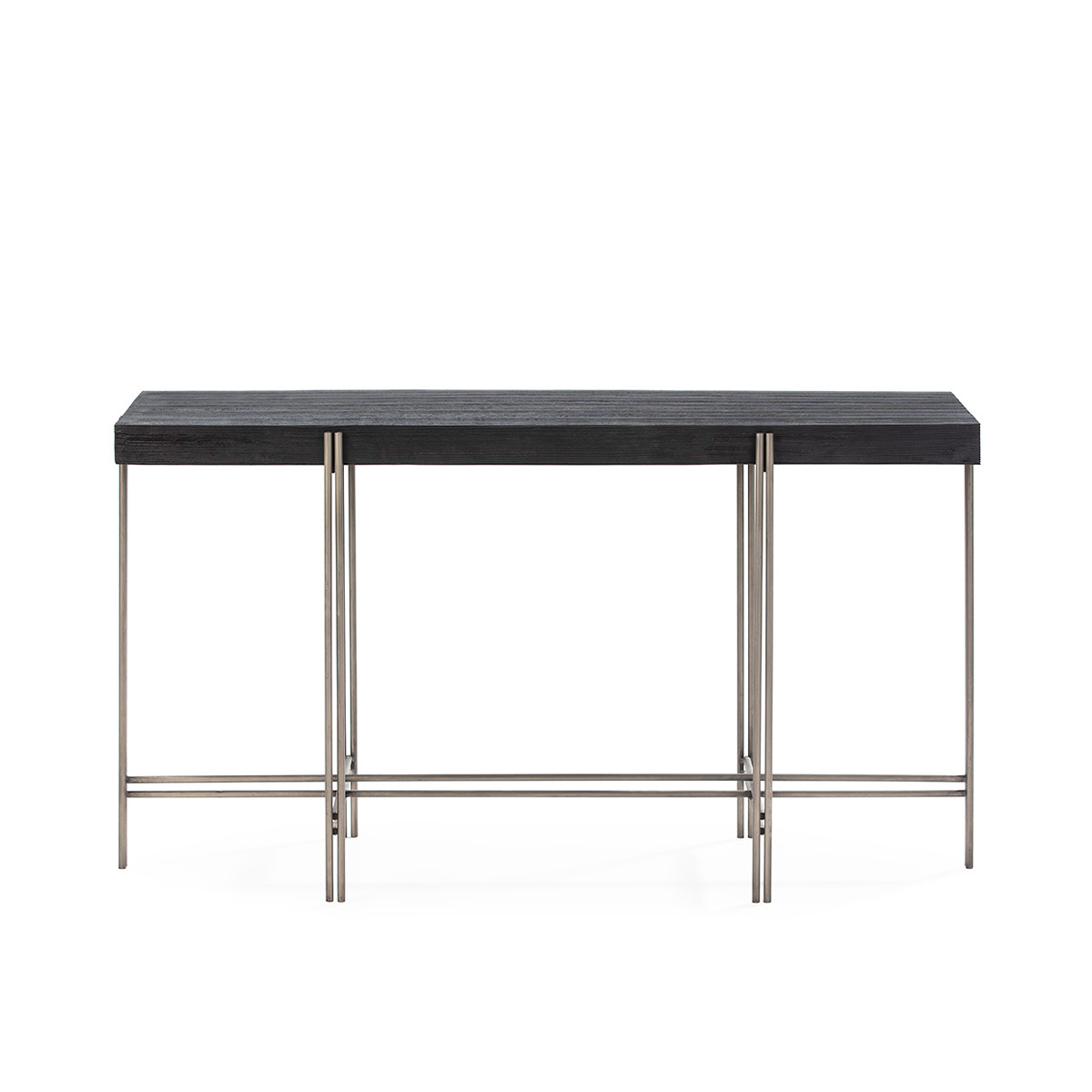 Consola 135x44x75 Madera/Metal Negro/Niquel