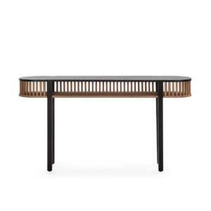 Consola 150x33x80 Madera/Metal Arena/Negro