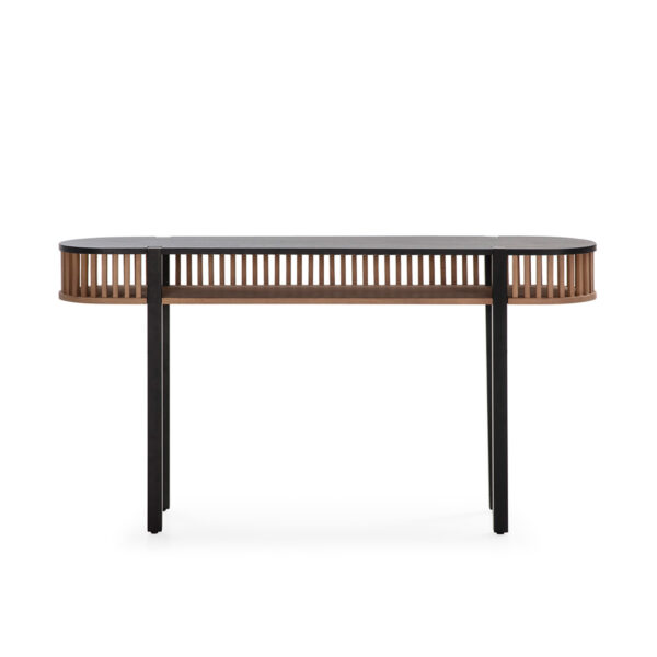 Consola 150x33x80 Madera/Metal Arena/Negro