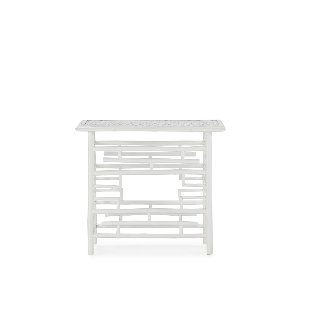 Consola 45x90x80 Bambú/Ratán -- Blanco