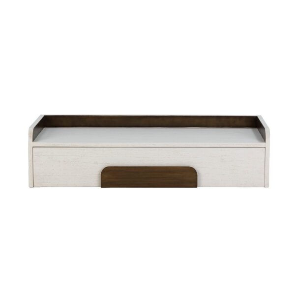 Consola 95x30x23 Madera de Cedro/Metal Blanco/Dorado