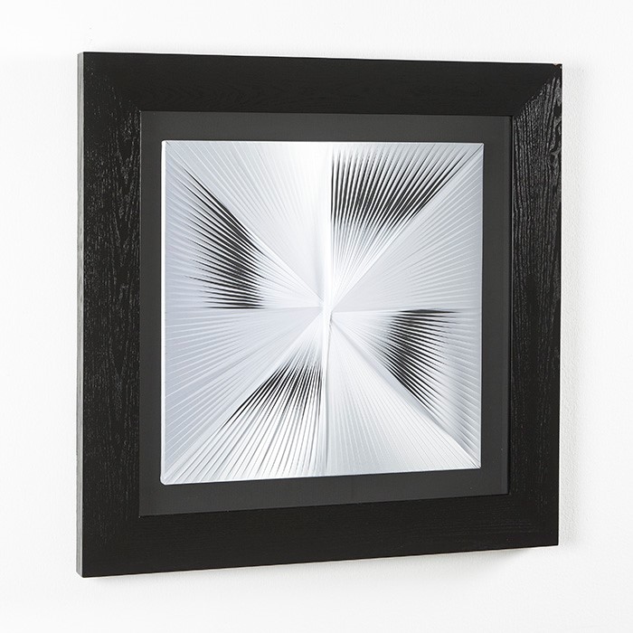 Cuadro 90x5x90 Madera Negro