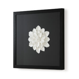Cuadro 90x6x90 Cristal/Resina/Madera Negro
