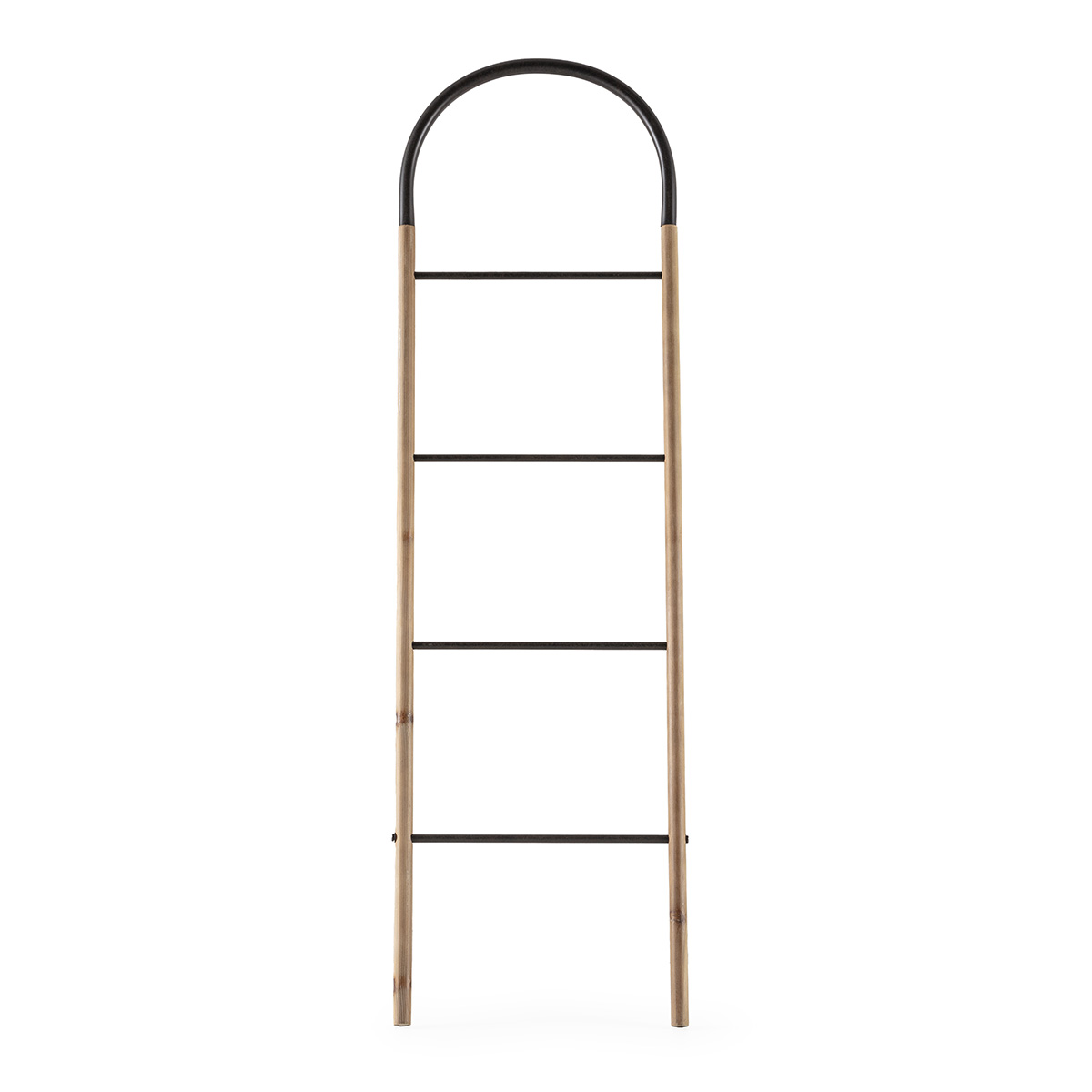 Escalera 49x3x170 Metal/Madera -- Negro/Natural