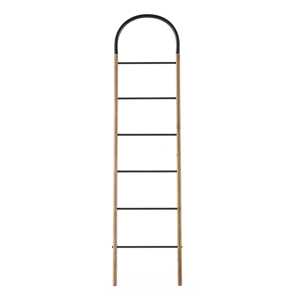 Escalera 49x3x200 Metal/Madera -- Negro/Natural