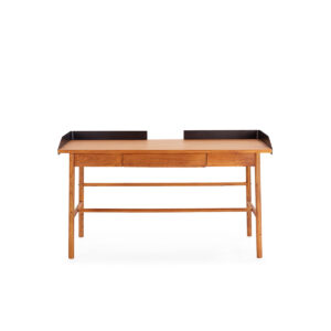 Escritorio 151x60x85 Madera Mindi/Metal Natural/Negro