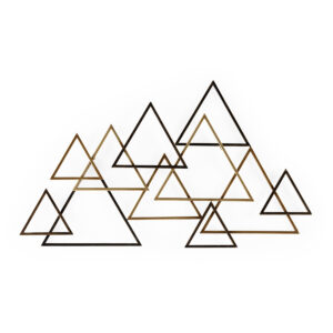 Escultura 111x3x64 Metal -- Dorado/Negro/Cobre