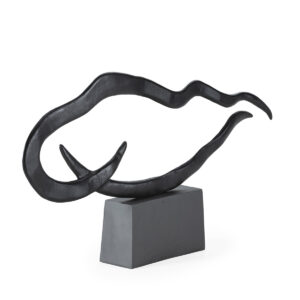 Escultura 118x13x65 Aluminio -- Bronce Negruzco/Plomo Envejecido