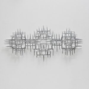 Escultura 120x6x60 Metal Plata