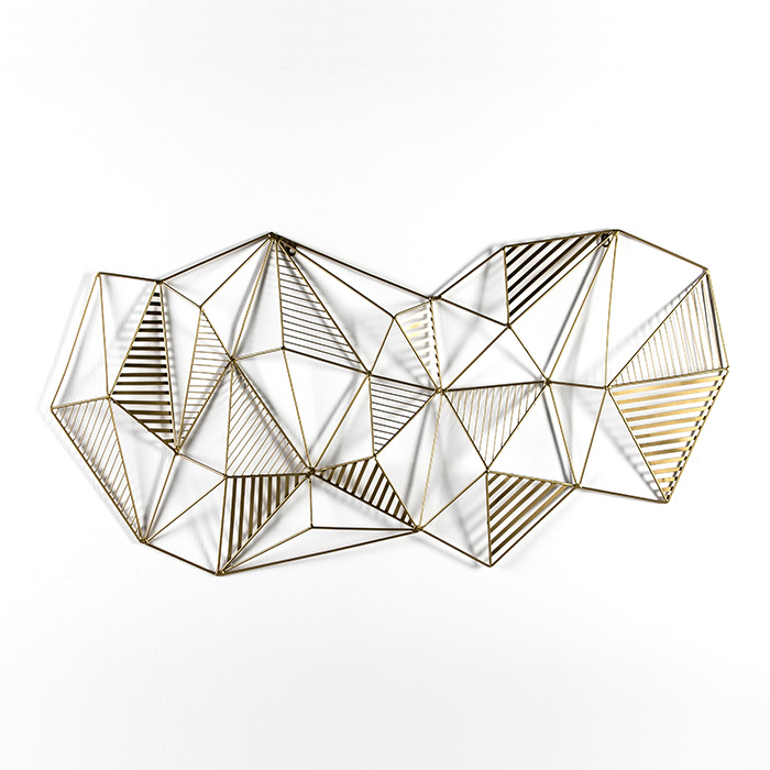 Escultura 128x5x64 Metal Dorado
