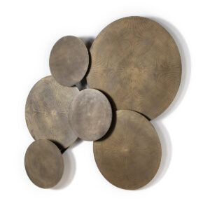 Escultura 129x9x94 Metal Dorado Antique