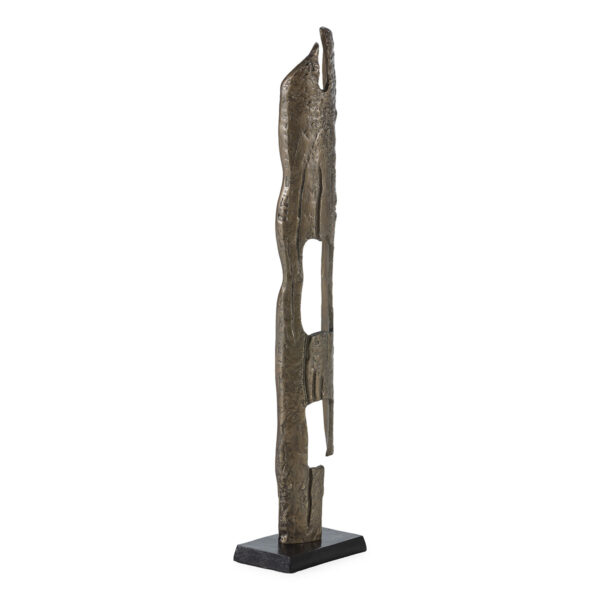 Escultura 15x13x100 Aluminio -- Dorado Antique/Negro