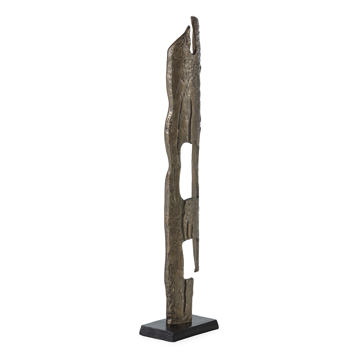 Escultura 15x13x100 Aluminio -- Dorado Antique/Negro