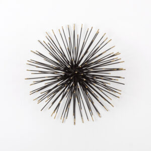 Escultura 29x15x29 Metal Negro/Dorado