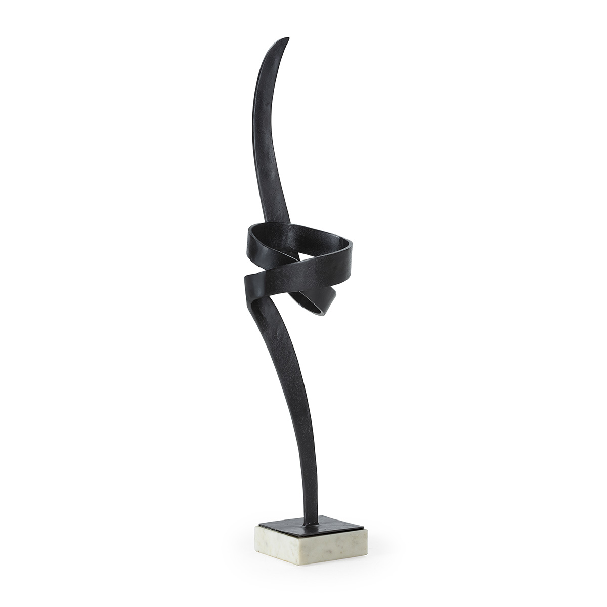 Escultura 30x35x131 Aluminio/Marmol Baswarra -- Bronce Negruzco/Blanco