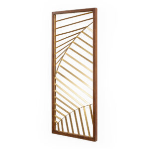 Escultura 36x2x86 Metal/Madera Dorado/Marrón