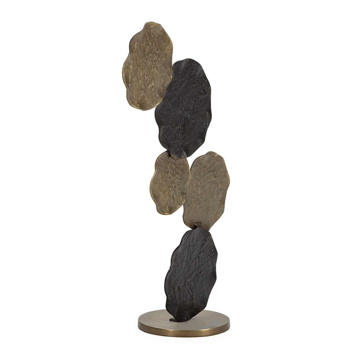 Escultura 57x28x93 Aluminio -- Dorado/Bronce Negruzco