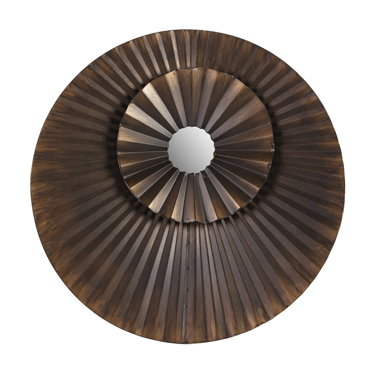 Escultura 58x4x58 Metal Marrón/Cromo