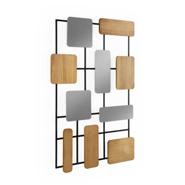 5 Metal/Contrachapado de Roble/Espejo -- Negro/Natural
