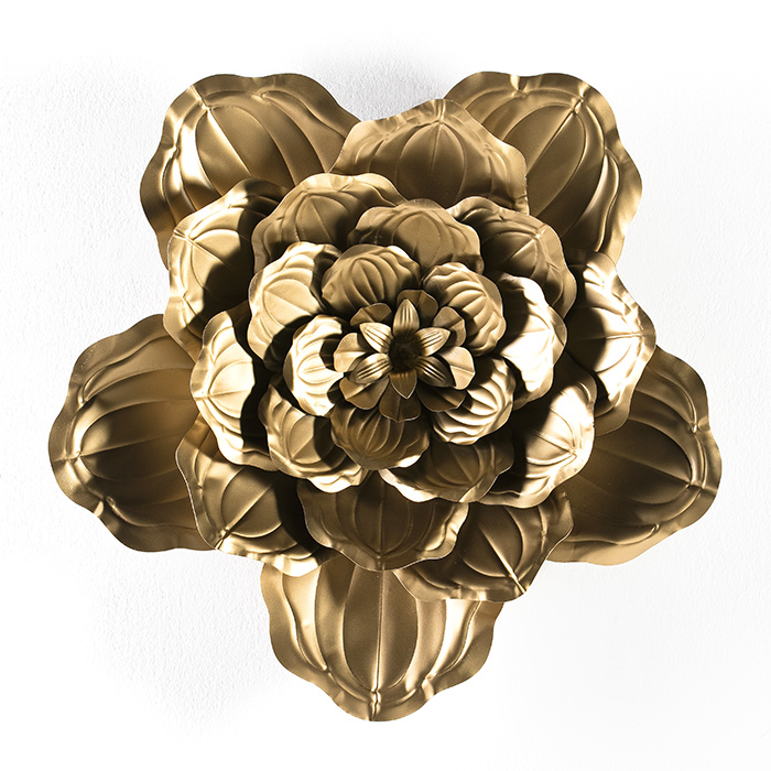 Escultura 69x12x69 Metal Dorado