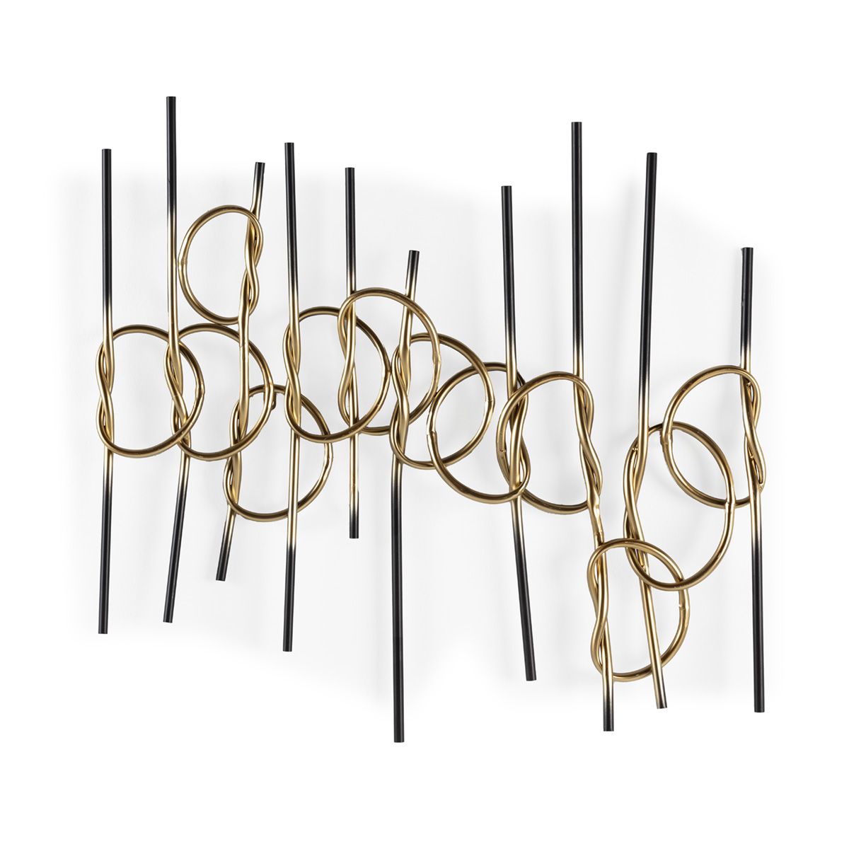 Escultura 83x7x83 Metal -- Dorado/Negro