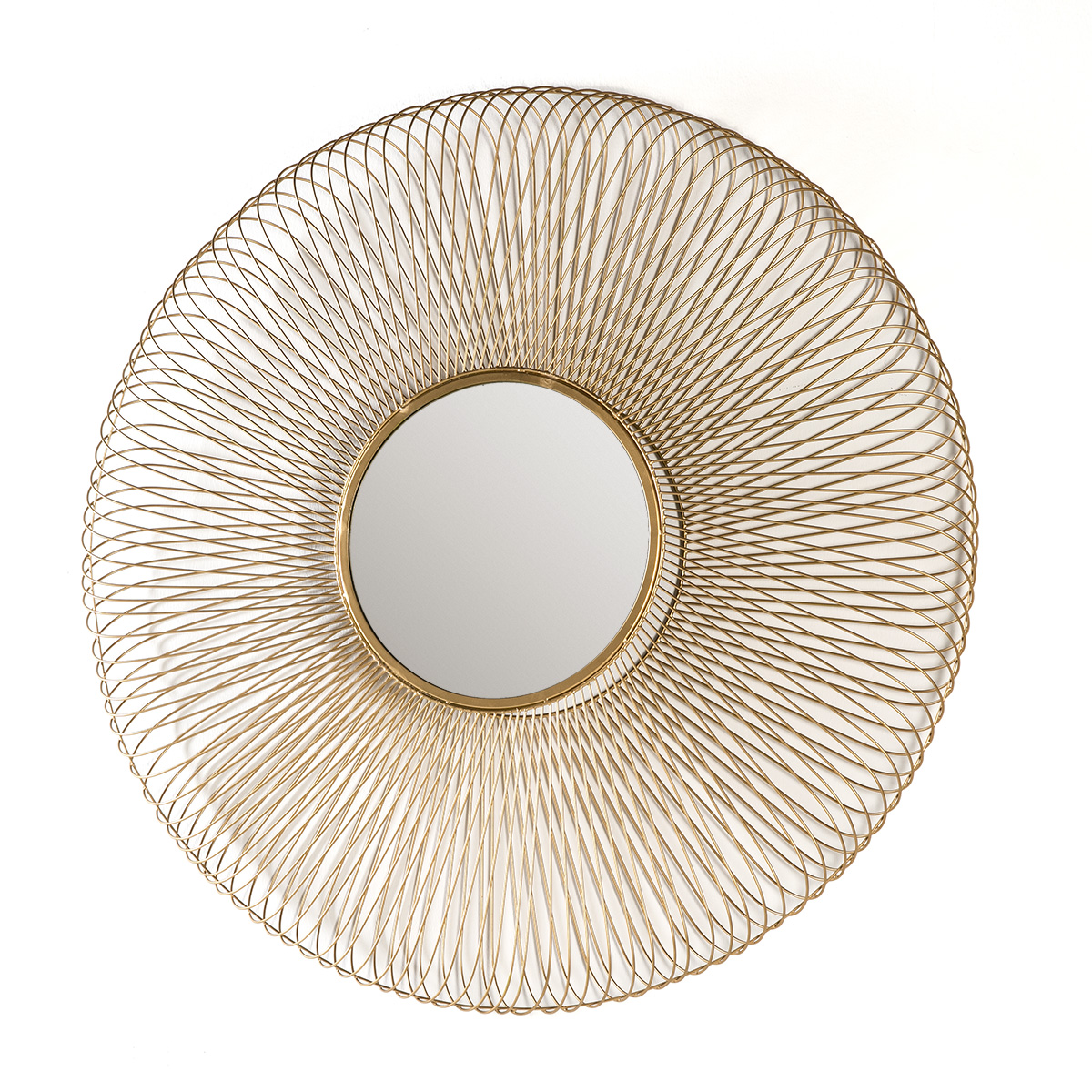 Espejo 112x10x112 Cristal/Metal Dorado