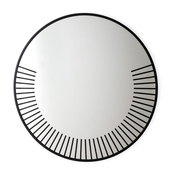 Espejo 120x3x120 Cristal Claro / Metal Negro / DM Negro