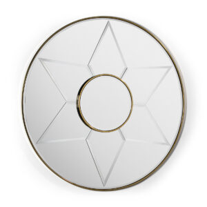 Espejo 120x4x120 Cristal/Metal Dorado