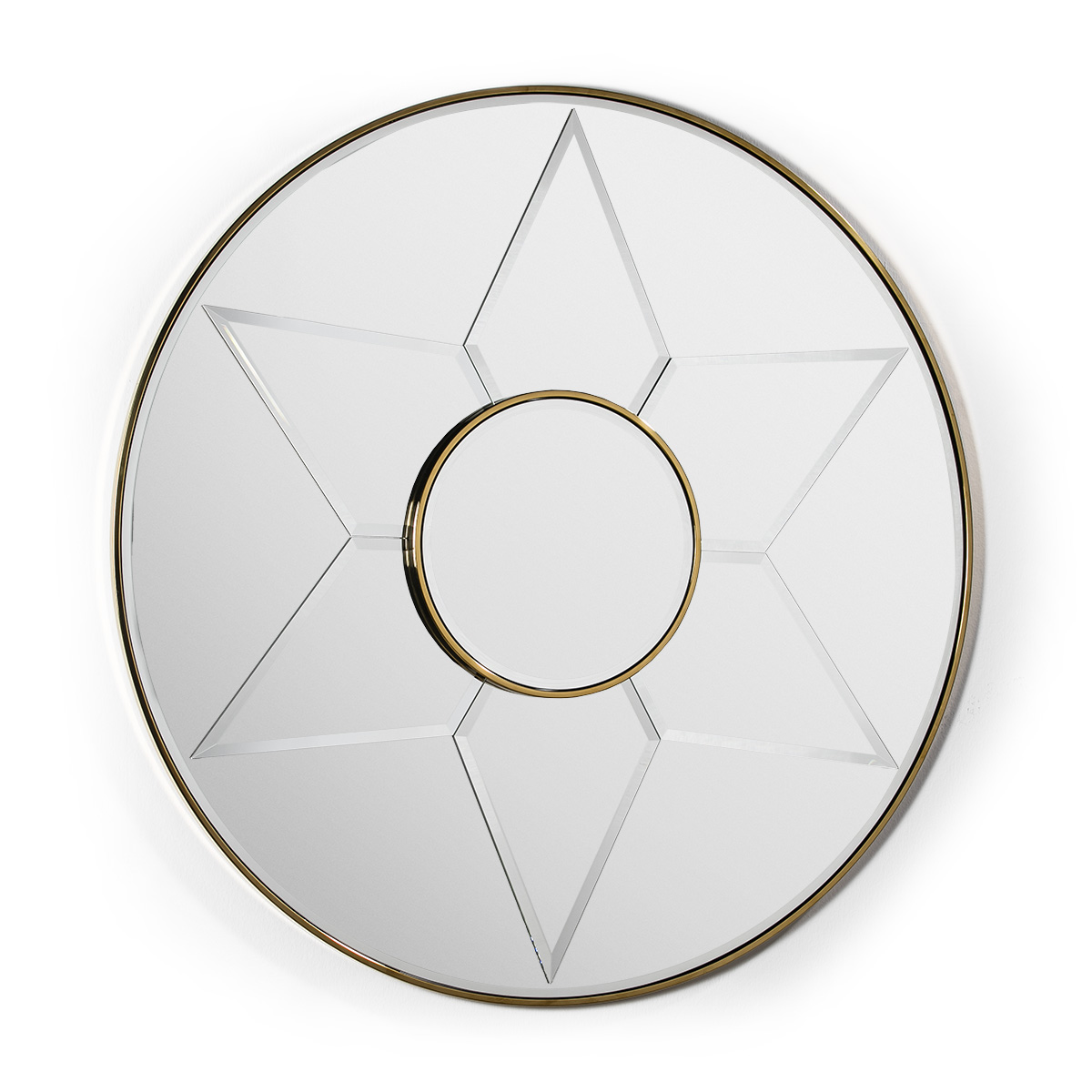 Espejo 120x4x120 Cristal/Metal Dorado