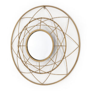 Espejo 78x8x78 Metal Dorado