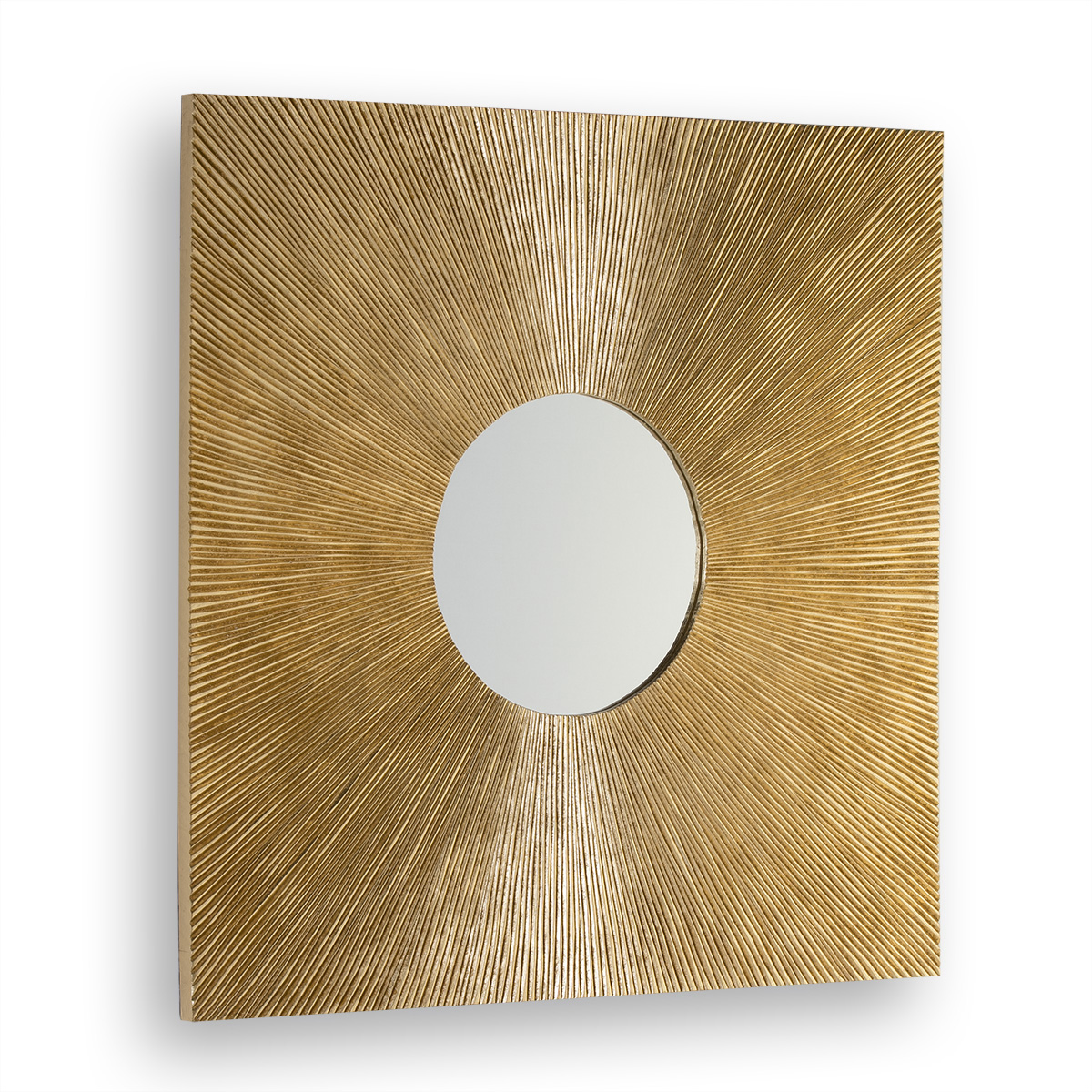 Espejo 80x3x80 Cristal/DM Dorado