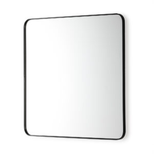Espejo 80x3x80 Cristal/Metal Negro