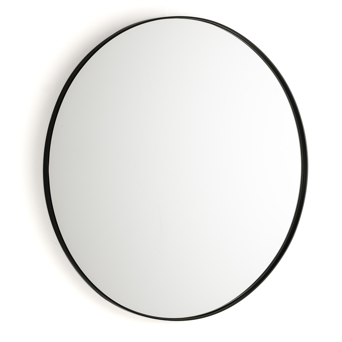 Espejo 80x3x80 Cristal/Metal Negro