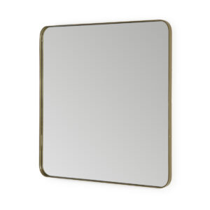 Espejo 80x3x80 Espejo/Metal Dorado