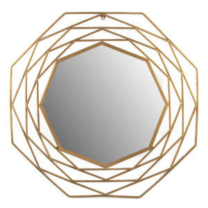 Espejo 81x4x81 Cristal/Metal Dorado