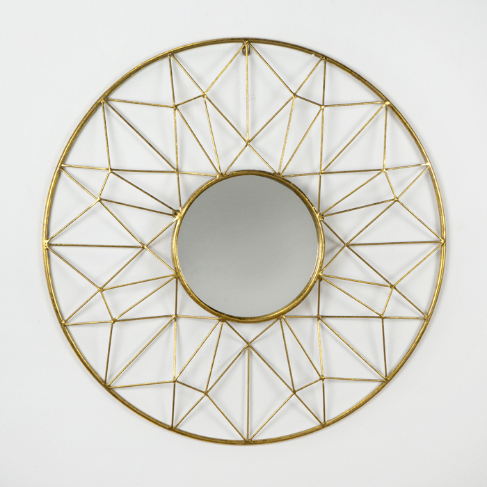Espejo 84x4x80 Metal Dorado