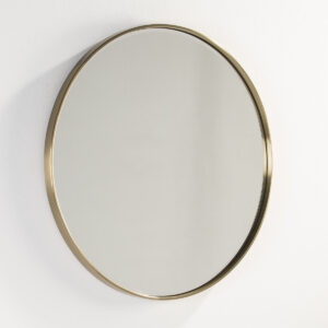 Espejo 90x4x90 Cristal/Metal Dorado