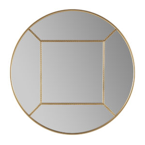 Espejo 91x3x91 Metal/espejo -- Dorado