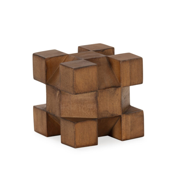Figura 10x10x10 Madera de Abedul -- Marrón